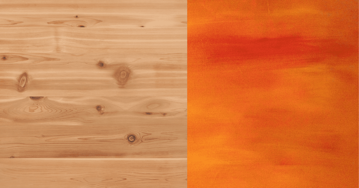 Knotty Pine and Orange