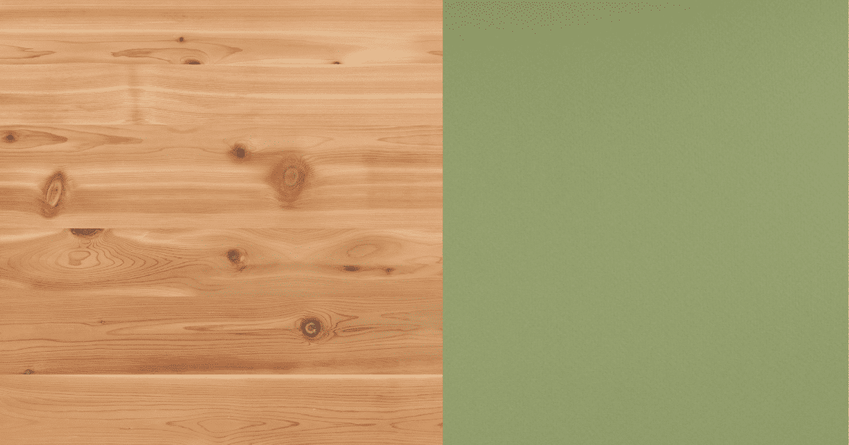 Knotty Pine and Sage Green