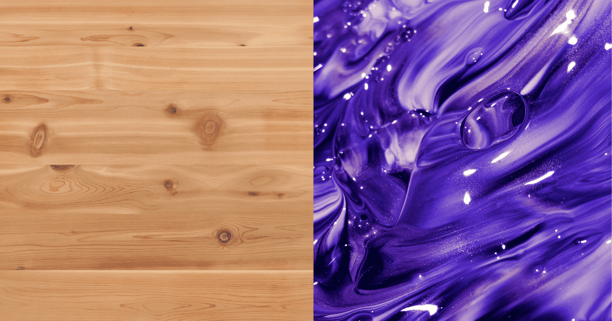 Knotty Pine and Violet