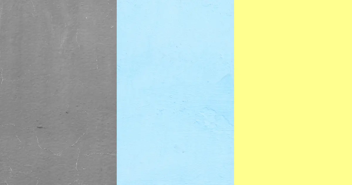 Gray, Baby Blue, And Canary Yellow