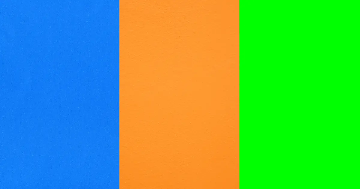 Blue, Green, And Orange