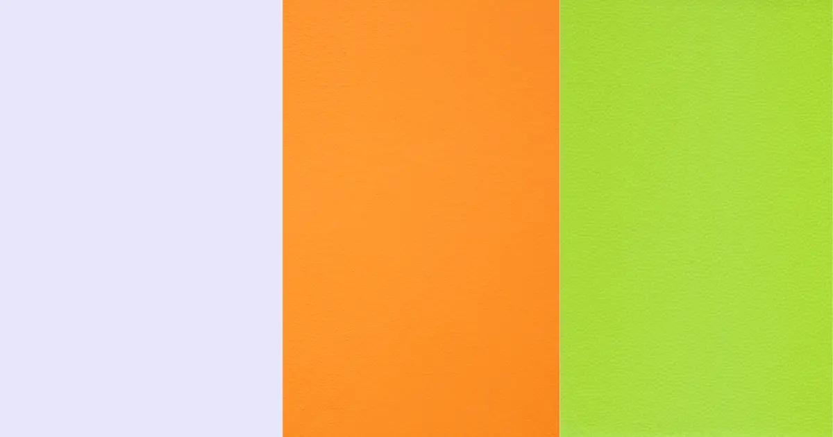 Lavender, Orange, and  Green