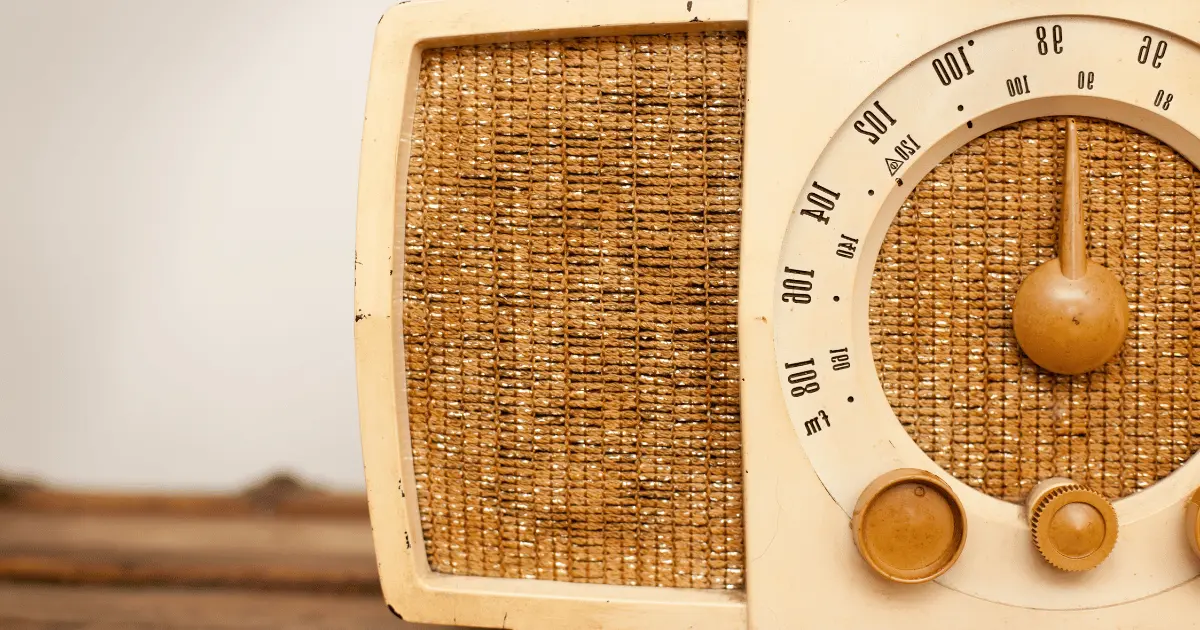 Beige And Tan Radio