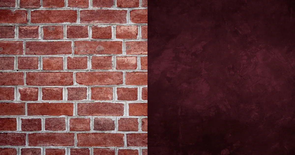 Red Brick Wall and Burgundy