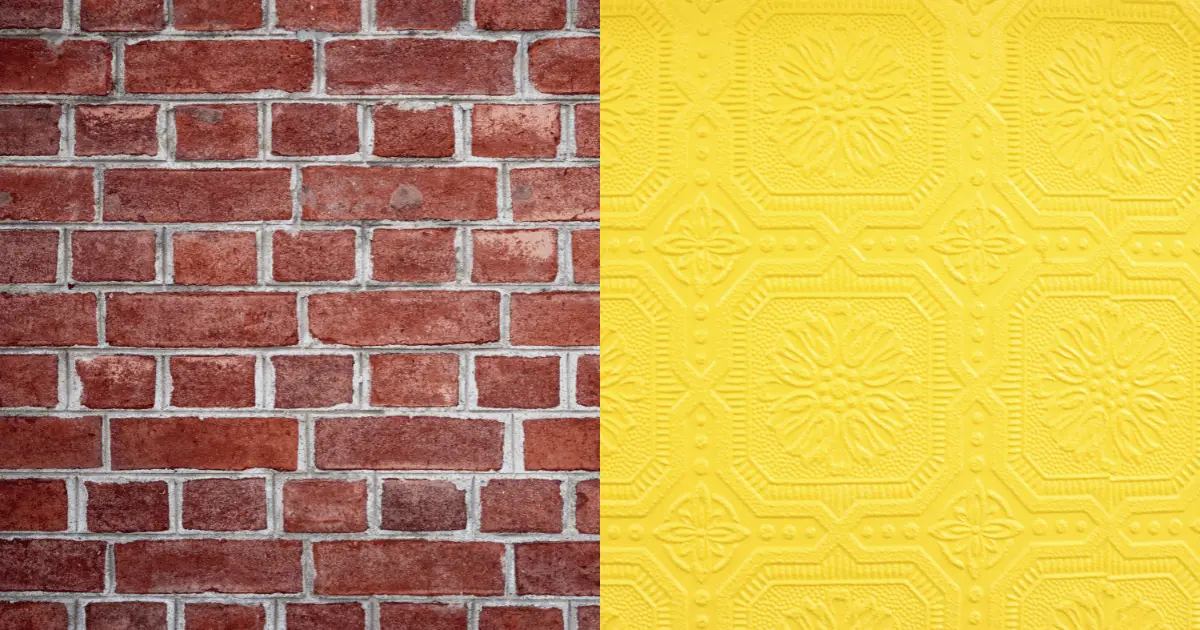 Red Brick Wall and Yellow