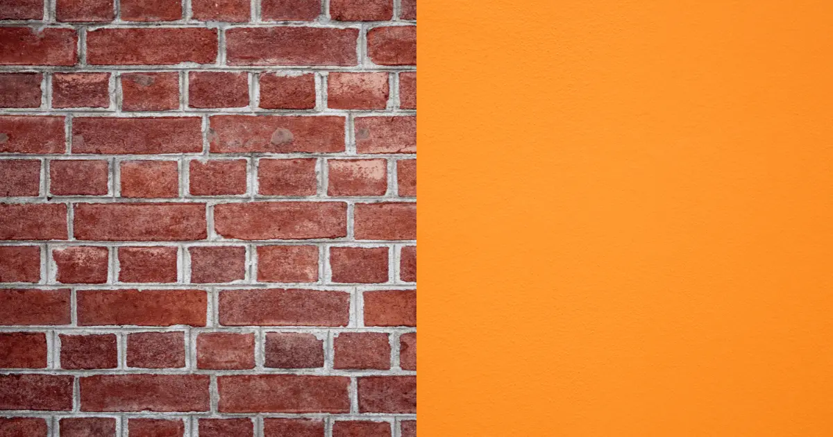 Red Brick Wall and Orange