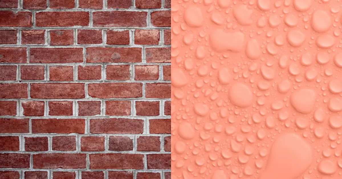 Red Brick Wall and Peach