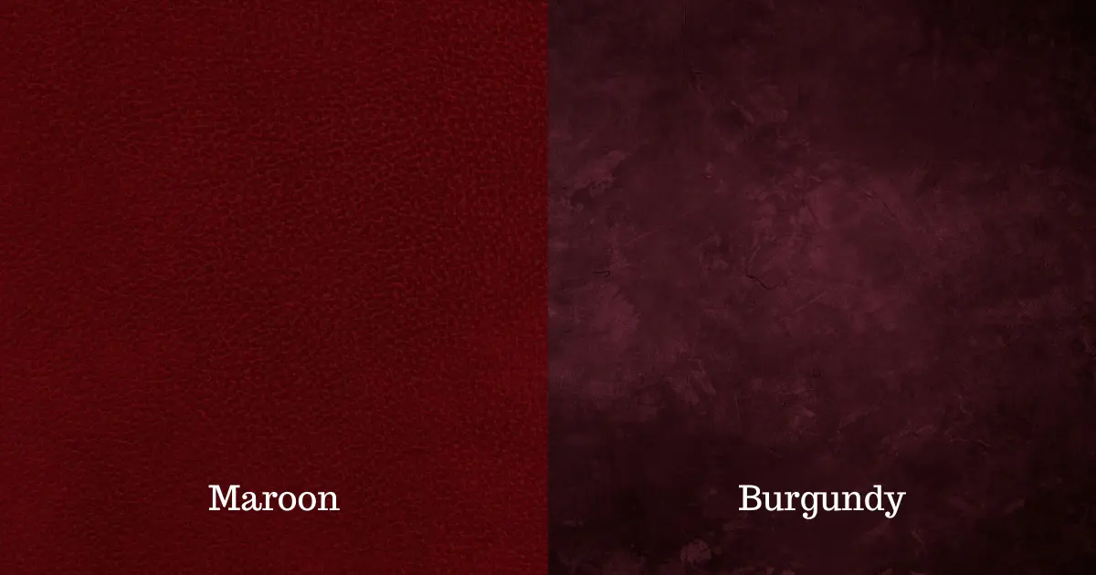 burgundy and maroon