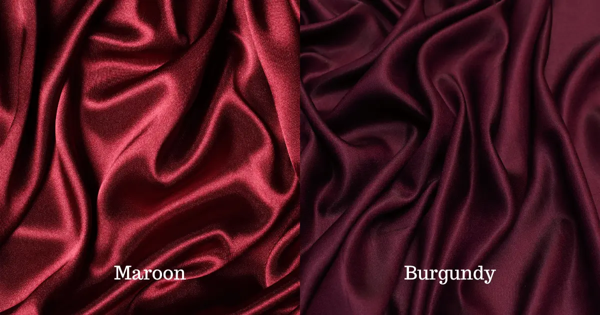 burgundy and maroon silk